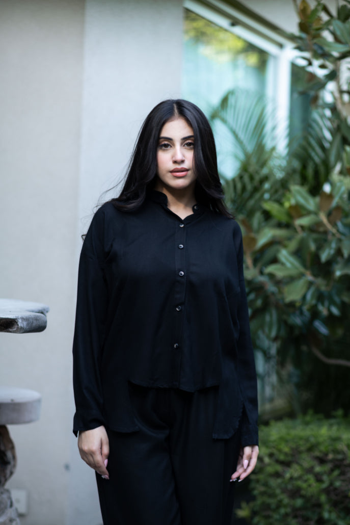 Black High Low Co-Ord Set